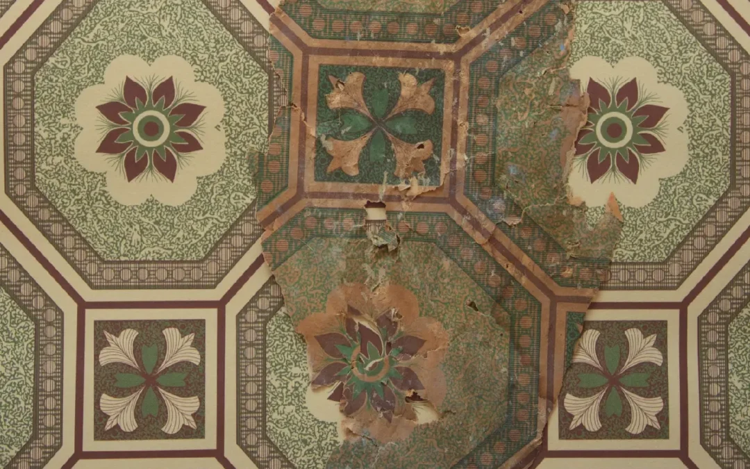 The Tile That Climbed the Wall: Stippled Octagonal Ceiling Paper