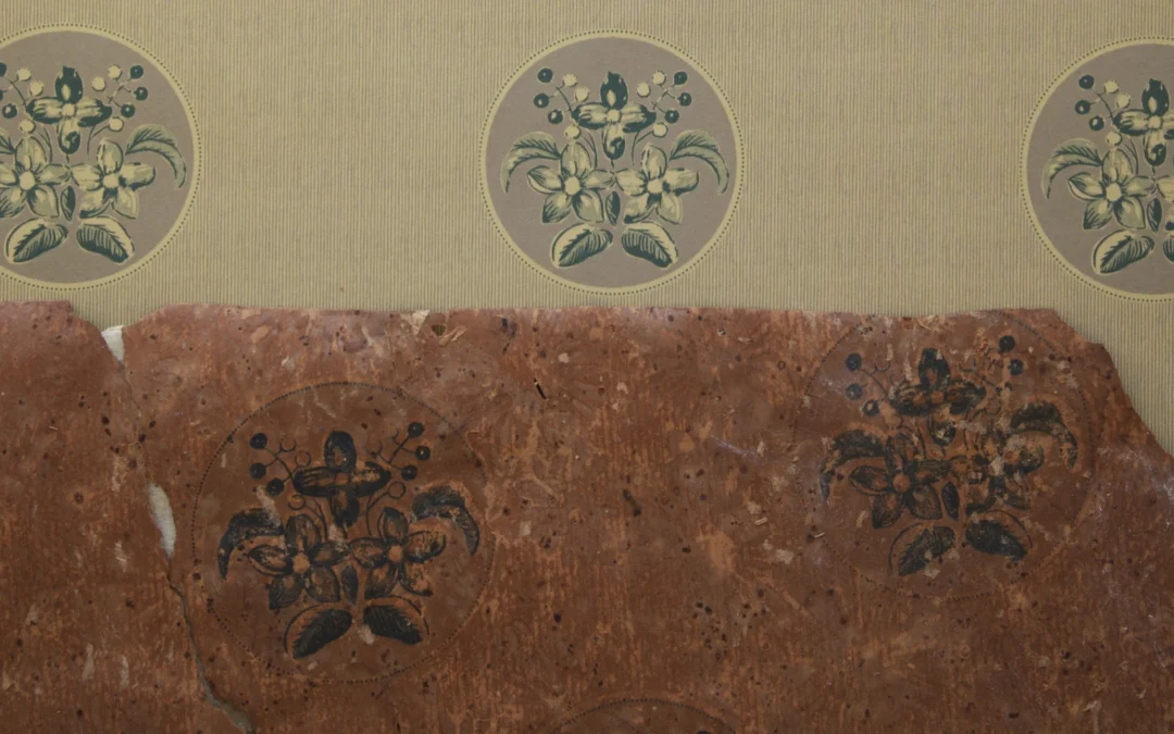 Embroidered in Silver: A 1943 Spot Floral Wallpaper
