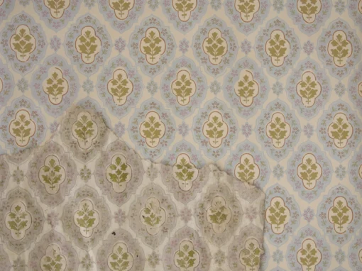 1960s Korean Vintage Wallpaper — Eunju (original / antique moss)